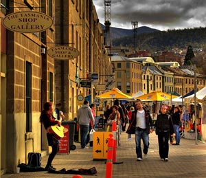 Living in Hobart - Salamanca Markets.